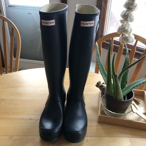 Tall Hunter Boots Navy